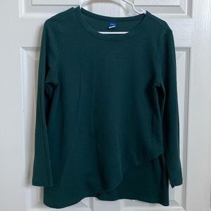 Old Navy Breastfeeding Henley - Hunter Green - size S
